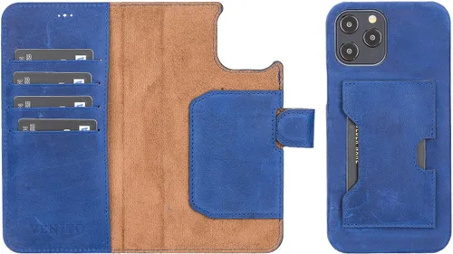 Miniatura 17 de Venito Florence - Funda de piel compatible con Samsung Galaxy S9, extra segura con bloqueo RFID, cartera desmontable para teléfono (gris decolorado)