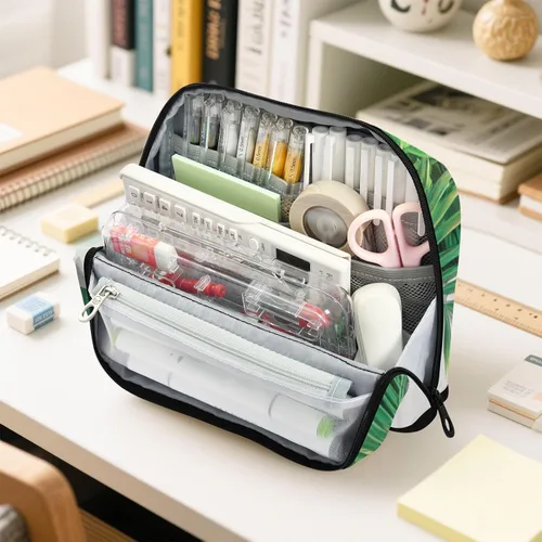 Miniatura 6 de 3d agujero blanco pared animal jirafa lápiz casos gran capacidad maquillaje gran capacidad organizador de escritorio para adolescentes Elemental