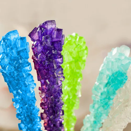 Miniatura 10 de Palitos de caramelo de roca extragrandes: 6 paletas de algodón azul claro, envueltas individualmente, palitos de cristal de caramelo Espeez Rock