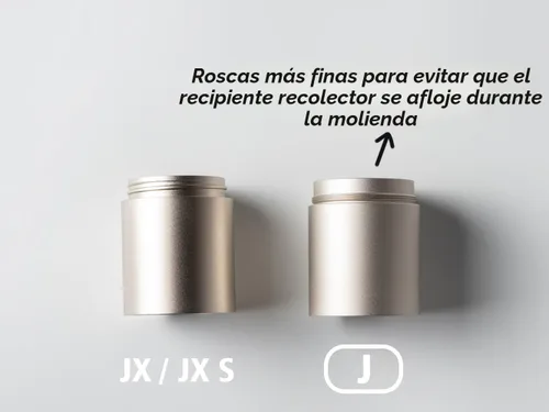 Miniatura 4 de 1Zpresso J Molinillo de café manual plateado capacidad 35g con rebaba cónica de acero inoxidable - Ajuste interno numérico ajustable