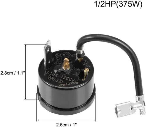 Miniatura 8 de Pieza de repuesto NUEVO 1/2HP 375W Refrigerador Protector de sobrecarga térmica Compresor