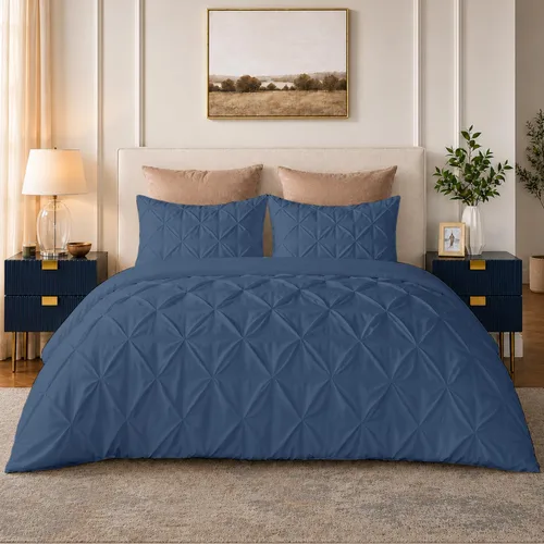 Miniatura 13 de SLEEP-NEST Luxuries - Funda de edredón plisada decorativa, tamaño individual/individual XL, 68 x 90 pulgadas, 3 piezas, con cierre de cremallera