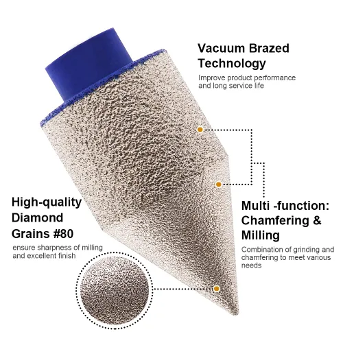 Miniatura 5 de SHDIATOOL Brocas biseladoras de diamante de 1-3/8 pulgadas para agrandar los pedazos de fresado de cerámica del granito del mármol de la teja