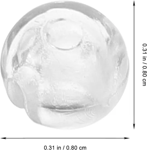 Miniatura 2 de Luxshiny 12 unidades de tope de cadena transparente con cuentas, persianas enrollables para control de ciegas, bola de bloqueo para persianas