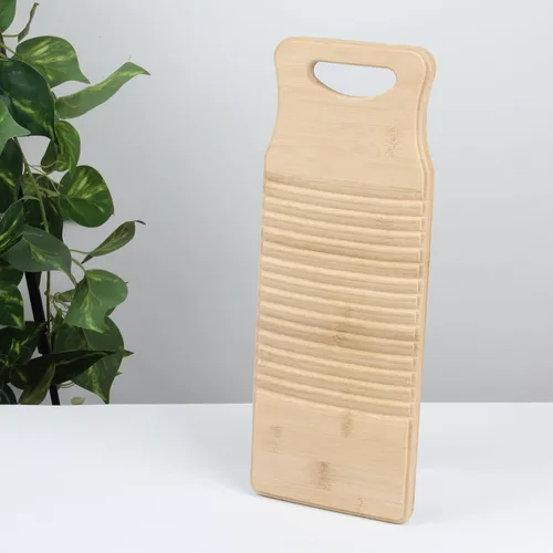 Miniatura 4 de Tabla de lavado de manos de bambú para lavar la ropa, tabla de limpieza para lavar las manos, tabla de fregar a la antigua, lavadora de manos