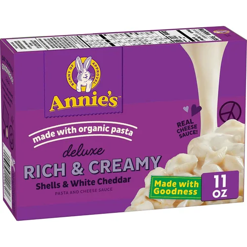 Miniatura 14 de Annie's Macarrones y queso de lujo con pasta orgánica, conchas y cuatro quesos, 11.3 onzas (paquete de 12)