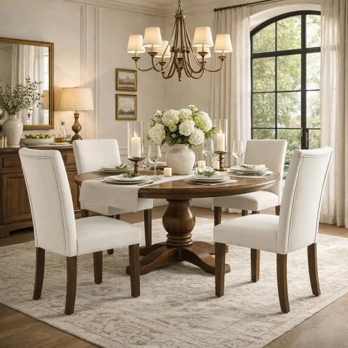 Miniatura 2 de HomePop Silla de comedor clásica Parsons - Tejido gris (juego de 2)