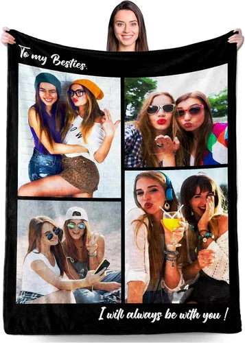 Miniatura 20 de Regalos personalizados para novio, novia, regalo personalizado para marido y esposa, mantas personalizadas con imágenes, manta de fotos