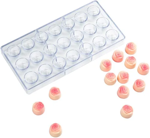 Miniatura 6 de Restaurantware Pastry Tek - Moldes de postre de 10.8 x 5.3 pulgadas, 10 moldes de cilindro rígido para chocolate, 24 cavidades, aptos