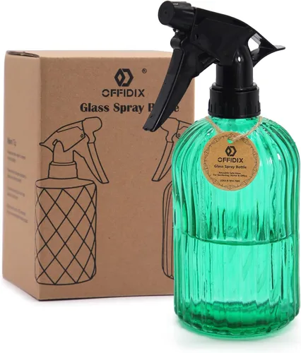 Miniatura 8 de OFFIDIX Regadera de vidrio, botellas de spray manuales, botella de spray de 13.5oz/0.4L con boquilla ajustable para jardinería interior y exterior