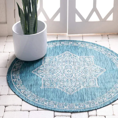 Miniatura 46 de Unique Loom Outdoor Traditional Collection - Alfombra de área antigua (4 pies 1 pulgada x 6 pies 1 pulgada, rectangular, beige y negro)