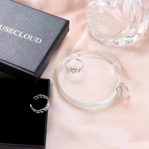 Miniatura 5 de MUSECLOUD Anillos de dedo del pie para mujer, plata de ley 925, anillos de cola de margarita, juego de joyas de pie de playa, anillo de nudillos