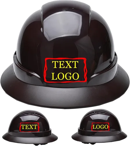 Miniatura 24 de Casco de seguridad personalizado para construcción Casco de trabajo de seguridad con suspensión de trinquete ajustable de ala completa con carcasa