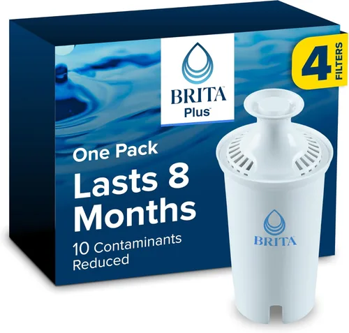 Brita Filtro de agua Plus, sin BPA, filtro de repuesto de alta densidad para jarras y dispensadores, reduce 2 contaminantes*, dura dos meses o 40