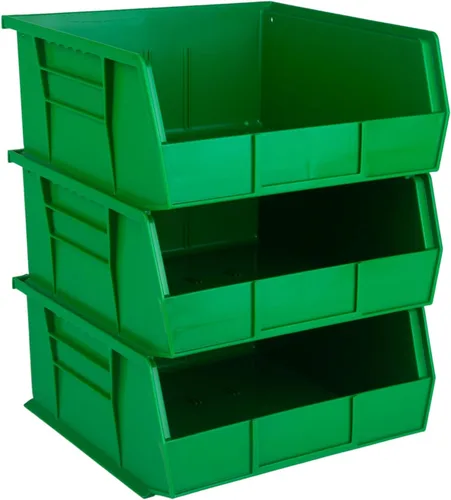 Miniatura 15 de Hudson Exchange - Contenedores apilables de plástico de 11 x 11 x 5 pulgadas y contenedores para colgar (color amarillo, 1 unidad)