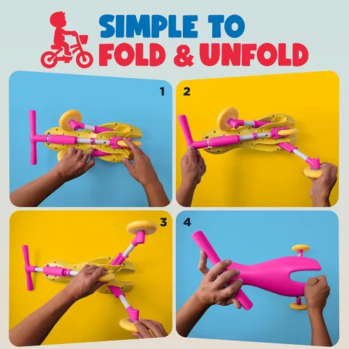 Miniatura 3 de Triciclo para niños pequeños de 1 a 3 años – Triciclo plegable para niños pequeños – Bicicleta para niños y niñas – Fácil de montar y dirigir – No