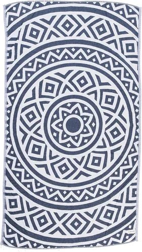 Miniatura 16 de Bersuse Toalla turca Yucatan de doble capa 100% algodón, 39 x 71 pulgadas, color negro