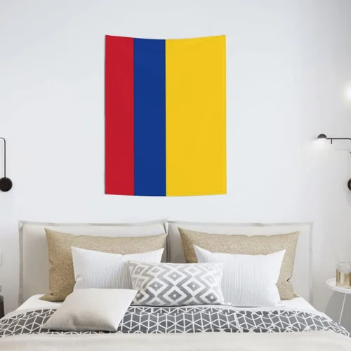 Miniatura 3 de Tapiz con bandera colombiana, tapiz para colgar en la pared, decoración del hogar, manta de pared, dormitorio, sala de estar, dormitorio, 29 x 37
