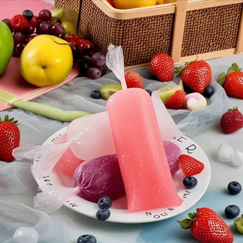 Miniatura 6 de 250 moldes desechables para paletas de hielo, bolsas de plástico con embudo de silicona para yogur y dulces caseros (2 x 12 pulgadas)