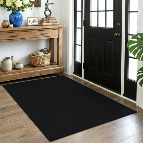 Miniatura 106 de EARTHALL Alfombra pequeña de 2 x 3 pies, lavable para entrada, antideslizante, trenzada, alfombra para puerta interior y exterior, alfombra tejida