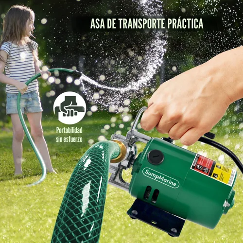 Miniatura 7 de SumpMarine Bomba de transferencia de agua, 115 V, 330 galones por hora, bomba eléctrica portátil con kit de manguera de 6 pies, elimina el agua