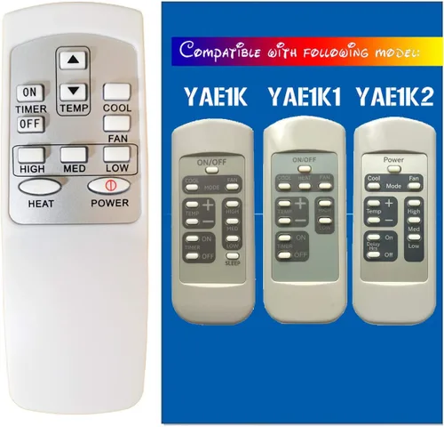 Miniatura 4 de Reemplazo para control remoto de aire acondicionado de ventana GE (HA-G-01)