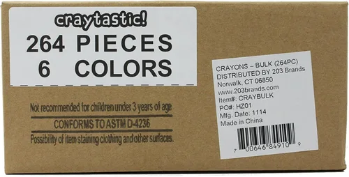 Miniatura 3 de PREMIUM crayones estuche de 264 (6 colores) Pruebas de seguridad. Compatible con ASTM d-4236