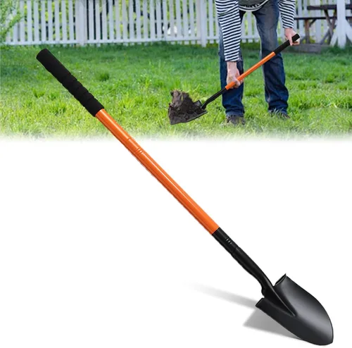 Pala Pequeña para Cavar con Mango de Metal, Pala de Jardín de 111 cm de Resistencia, Ideal para Jardinería, Escarbado, Plantación, Acampada,
