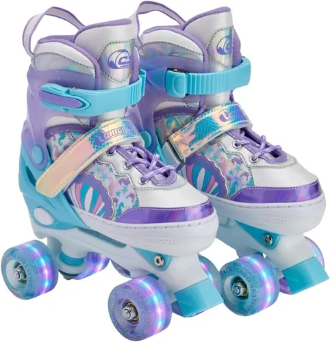 Miniatura 13 de Chicago Skates Glitzy - Patines de ruedas para niños, patines ajustables para niñas y niños, ruedas iluminadas, patines cuádruples duraderos