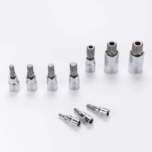 Miniatura 6 de Qnkaa Spline Juego de puntas de zócalo 10pcs Cuadrado Triple Plata M4 - M18