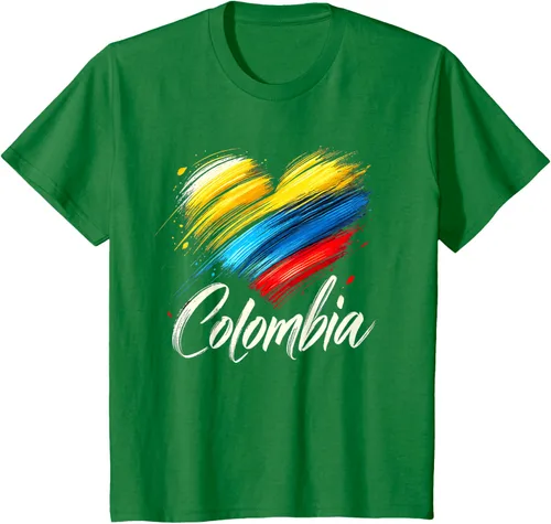 Miniatura 4 de Camiseta de orgullo colombiano con corazón de la bandera de Colombia