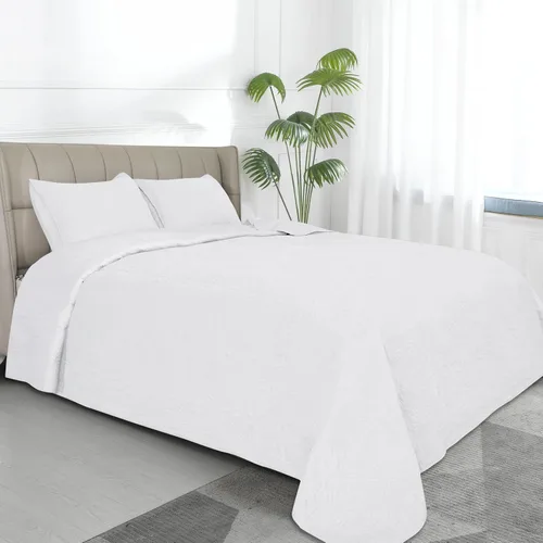 Miniatura 45 de Easy-Going - Juego de colcha reversible tamaño king con 1 colcha y 2 fundas de almohada, colcha de cama suave, edredón de microfibra liviano Gris