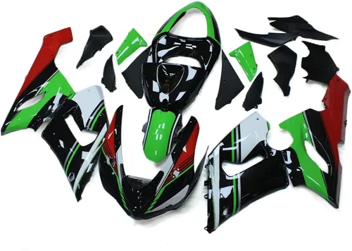Miniatura 2 de Kit de carenado de inyección verde negro rojo para Kawasaki 2005 2006 ZX6R ZX-6R 05 06 Ninja 636 2005-2006 ABS Carrocería de cuerpo completo panel