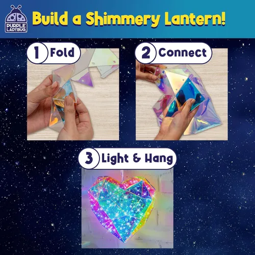 Miniatura 4 de Kit de luz nocturna de bricolaje para niñas, rompecabezas de corazón 3D, regalos para niñas de 8, 9, 10 a 12 años, regalo de cumpleaños para niños