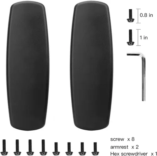 Miniatura 3 de ALUCSET Almohadillas de repuesto para silla de oficina de 10 pulgadas de largo x 3 pulgadas de ancho, almohadillas universales de 4 pulgadas y 5.5