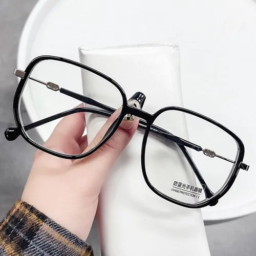 Miniatura 6 de Lentes de lectura portátiles a la moda para mujer, anti luz azul, cuadrados, con bloqueo de luz azul, portátiles ultraligeros (negro, 0)