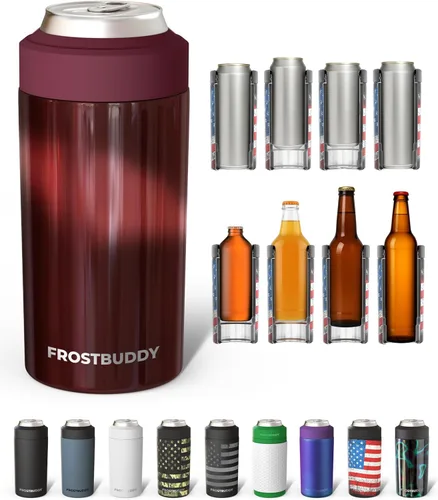 Miniatura 19 de Frost Buddy Universal Can Cooler - Fits all - Stainless Steel Can Cooler for 12 oz & 16 oz Regular or Slim Cans & Bottles - Stainless Steel