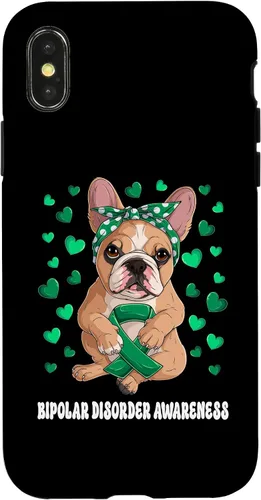 Miniatura 4 de Funda de concientización sobre el trastorno bipolar del guerrero superviviente de la cinta verde para iPhone 13 Pro