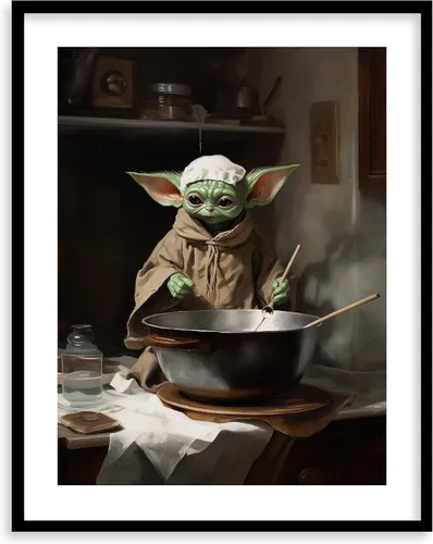 Miniatura 10 de Impresiones de Arte para Cocina de Star Wars - Impresión Giclée de Arte Fino Premium - Póster de Impresión Estético de Darth Vader Boba Fett Yoda