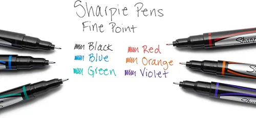 Miniatura 6 de SHARPIE Bolígrafos de punta fina (0.031 in), colores surtidos, 5