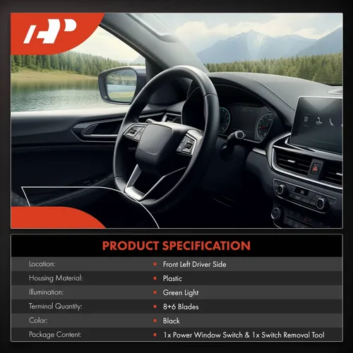 Miniatura 2 de A-Premium Master - Interruptor de ventana eléctrico compatible con vehículos Chrysler, Dodge y Jeep, 200, 300, Aspen, Sebring, Avenger, Durango