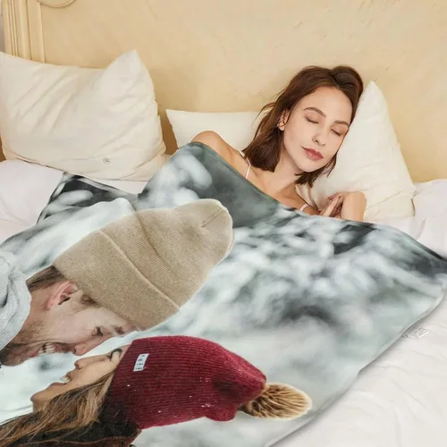Miniatura 3 de MeMoShe Manta personalizada de felpa con foto para regalo de cumpleaños para novio o novia 40x50 pulgadas, manta personalizada con imagen, regalos