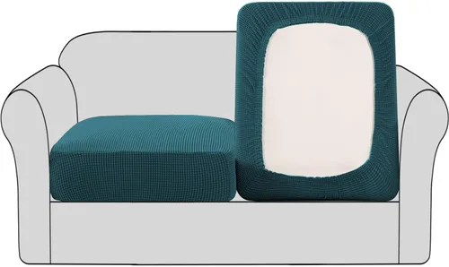 Miniatura 47 de H.VERSAILTEX - Fundas elásticas para cojín de sofá individual, fundas de asiento para silla de sofá, protector de cojín con tejido jacquard de sarga