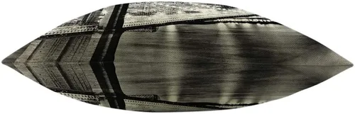 Miniatura 3 de Mugod Funda de almohada con diseño de ciudad de Nueva York, paisaje nocturno, puente de edificio, color negro y blanco, funda de cojín de lino