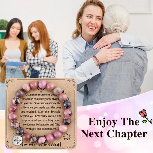 Miniatura 5 de Regalos de agradecimiento por jubilación para mamá, regalos de graduación para sobrina, hermana y amiga, pulsera curativa, regalos de condolencia