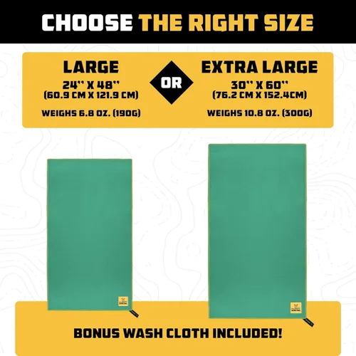 Miniatura 3 de Wise Owl Outfitters Microfiber Camping Towel - Quick Dry Towel for Travel, Backpacking, Hiking, Beach, Gym & Yoga - Compact, Fast Drying &