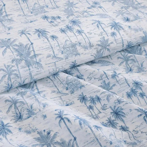 Miniatura 72 de Tommy Bahama - Juego de sábanas tamaño King, ropa de cama de percal 100% algodón con una sensación crujiente y fresca, sábanas con sábana bajera