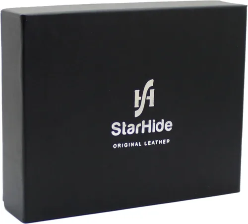 Miniatura 7 de Cartera de cuero real con cierre RFID para hombre, 1180