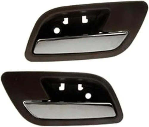 TRQ Juego de 2 manijas de puerta interior trasera cromada y cachemira para Chevy GMC