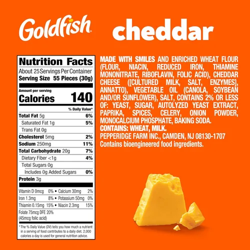 Miniatura 2 de Goldfish Galletas con Queso Cheddar, Caja de 27.3 Oz